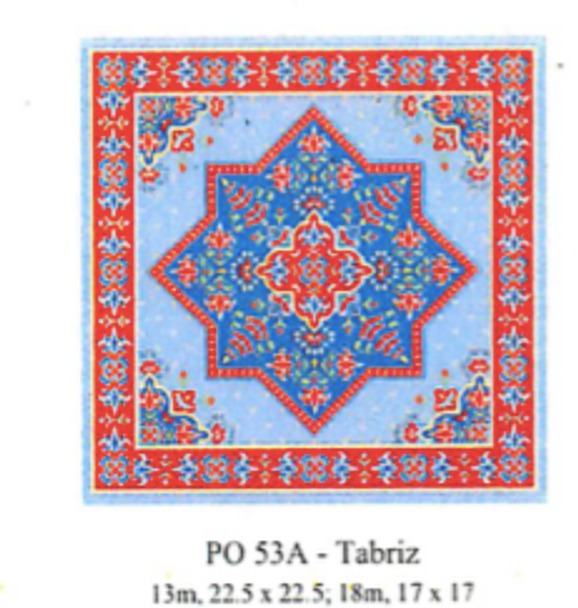 PO53A Tabriz 22.5 x 22.5  13 Mesh CanvasWorks