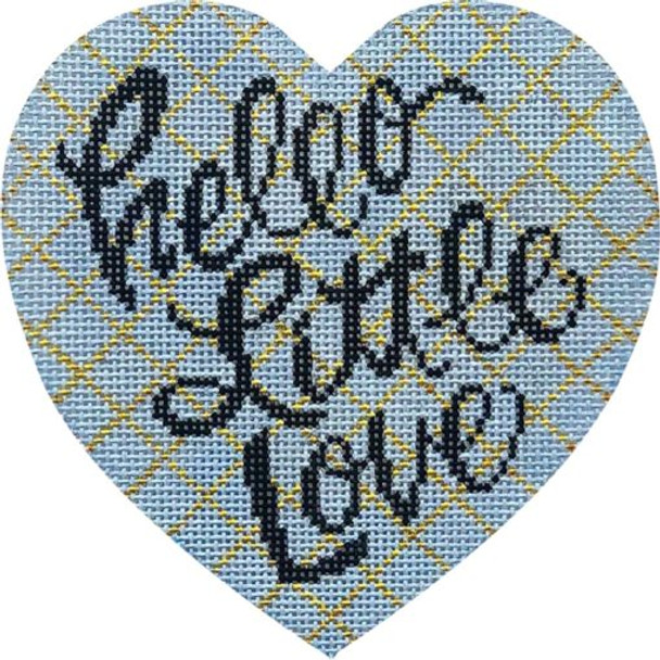 3754 Alice Peterson Designs HELLO LITTLE LOVE HEART BLUE 13 Mesh 6 x 6.5