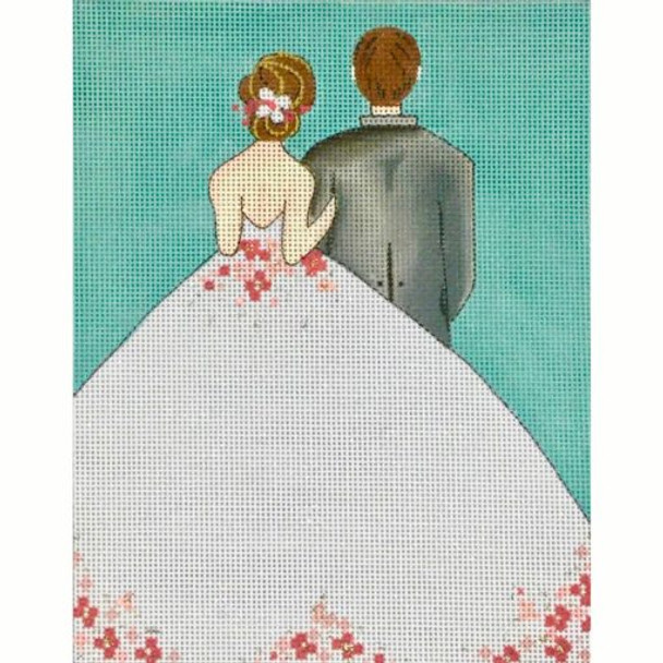 4046 Alice Peterson Designs BRIDE & GROOM 18 Mesh 5.5 x 7.5