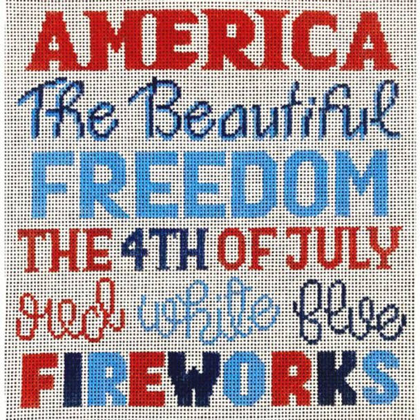 4098 Alice Peterson Designs 4TH OF JULY WORDS 18 Mesh 7x 7