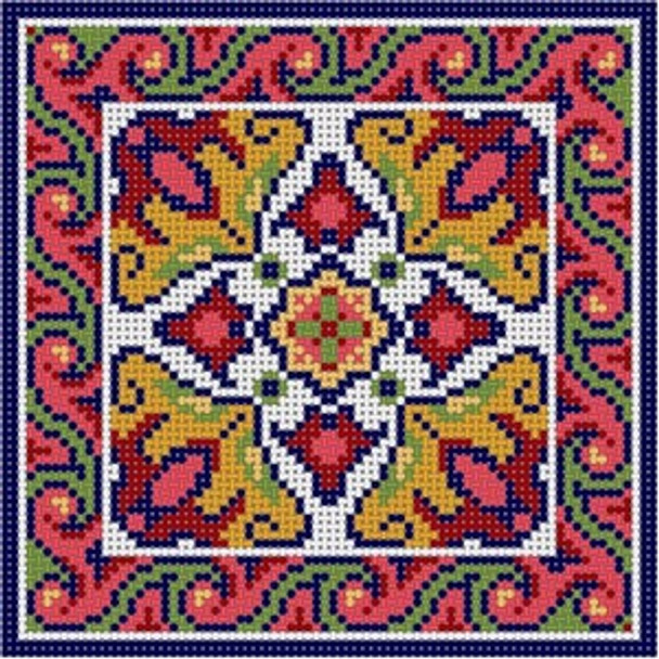 X-198 Oriental Tile 4 13 Mesh 6x6 Treglown Designs