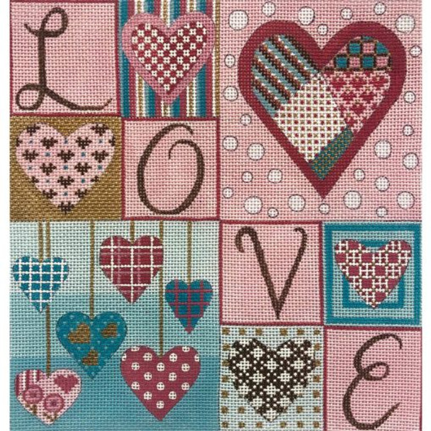 4090 Alice Peterson Designs LOVIN HEARTS 13 Mesh 9.5 x 10