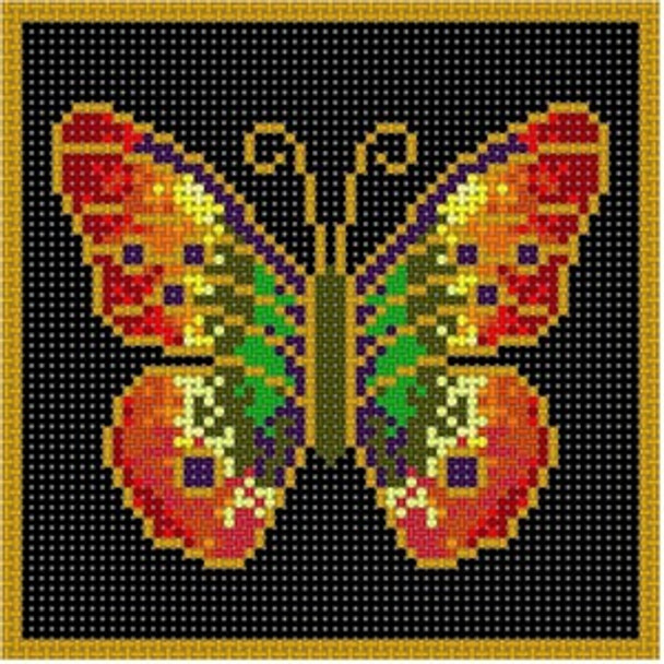 X-194 Cloisonné Butterfly 5 13 Mesh 5x5 Treglown Designs