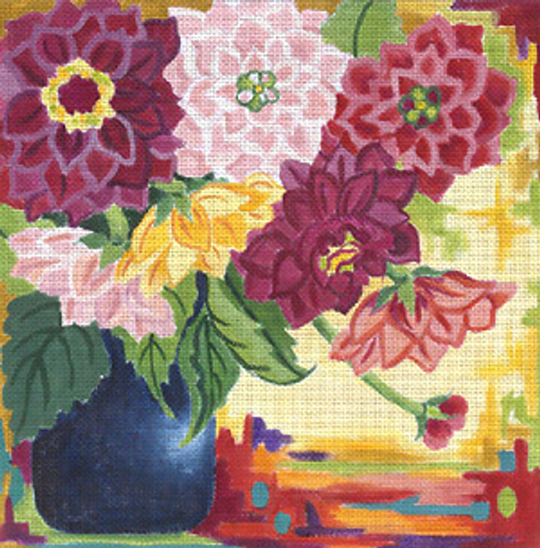 132854 Tapestry Dahlia 14 x 14 13 Mesh JULIE THOMPSON