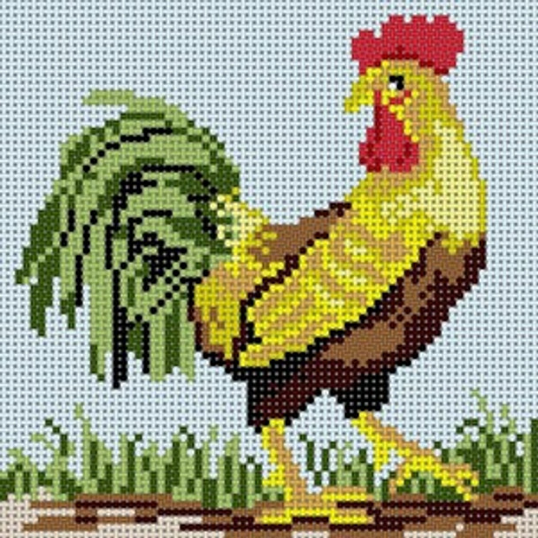 X-213 Rooster 2 13 Mesh 51⁄2x51⁄2 Treglown Designs