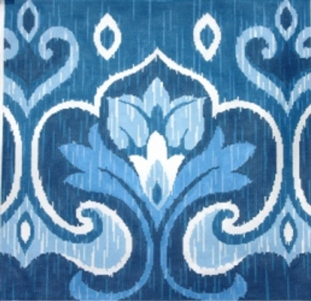 SC232B Ikat ll-  in Blues 14 x 14 13 Mesh SALLY COREY