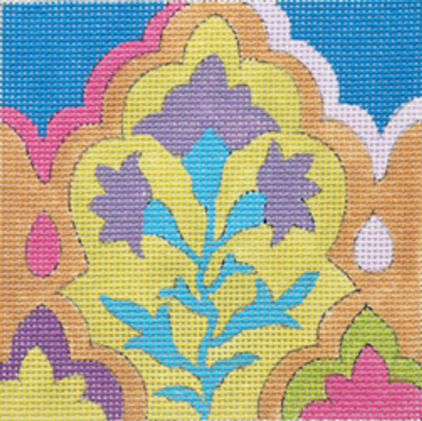 SC956 Arabesque tiles in yellow  4 x 4 18 MESH SALLY COREY