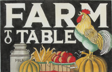 DS1102 FARM TO TABLE 11.5 x 7.5 18 Mesh AMERICAN FOLK ARTIST - DIANNA SWARTZ