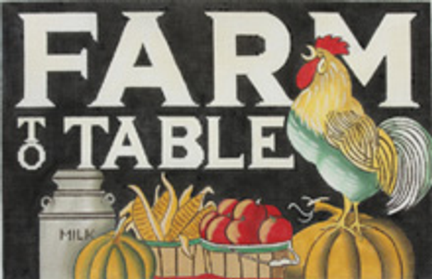 DS1102 FARM TO TABLE 11.5 x 7.5 13 Mesh AMERICAN FOLK ARTIST - DIANNA SWARTZ