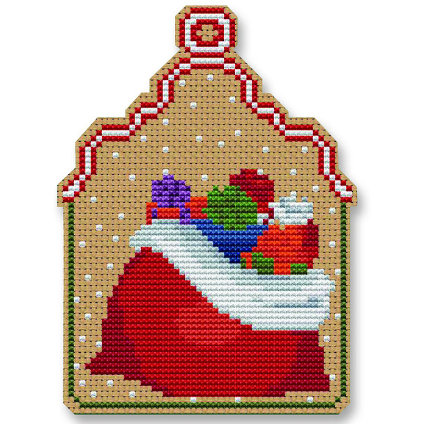 CN0099 Christmas Sack Ornament Cross Stitch Kit Creative Needle Arts