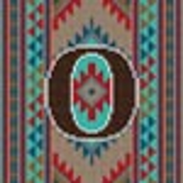 X-082 Treglown Designs Indian Rug Letter O