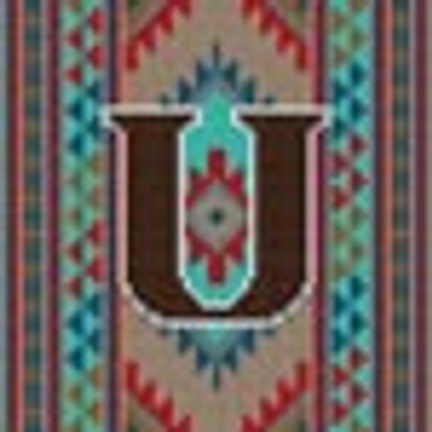 X-082 Treglown Designs Indian Rug Letter U