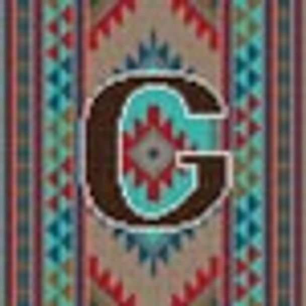 X-082 Treglown Designs Indian Rug Letter G 