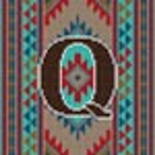 X-082 Treglown Designs Indian Rug Letter Q