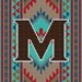 X-082 Treglown Designs Indian Rug Letter M