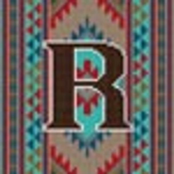 X-082 Treglown Designs Indian Rug Letter R