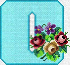 X-083 Treglown Designs Floral Bouquet Letter O