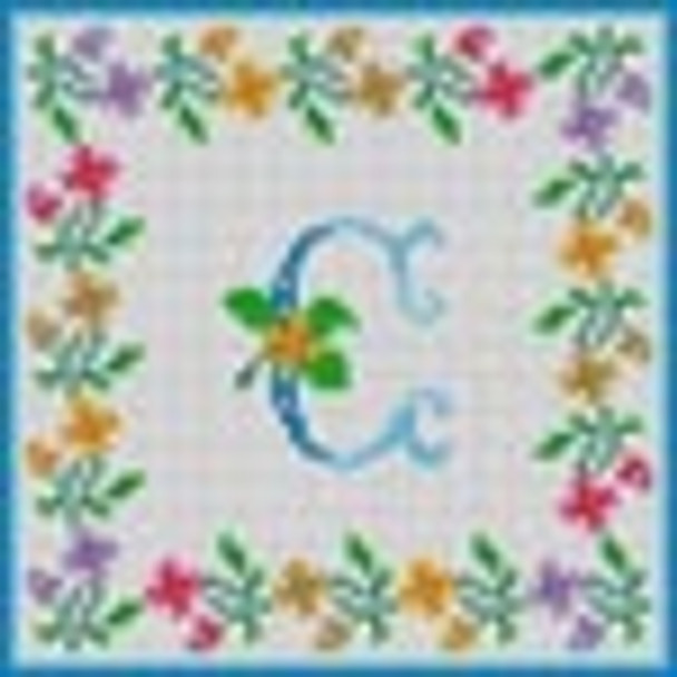 X-085 Treglown Designs C Floral Border
