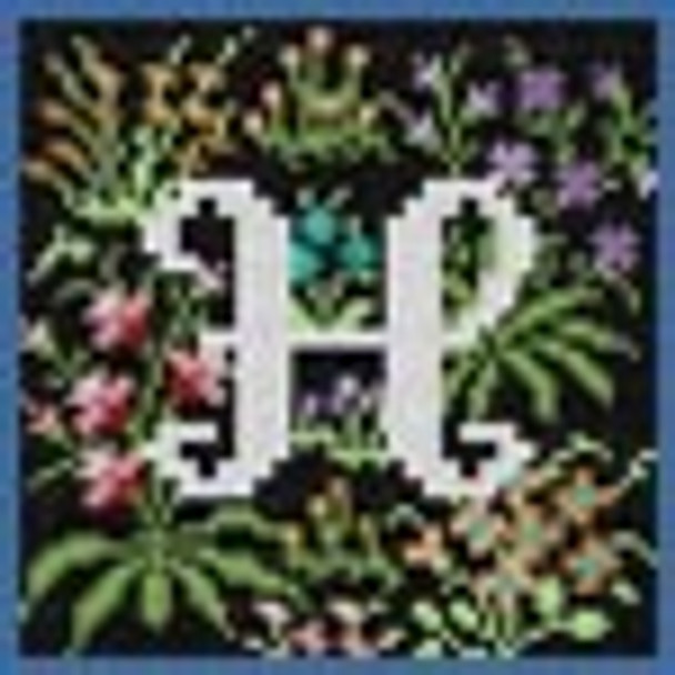 X-090 Treglown Designs Letter H Cluny Tapestry