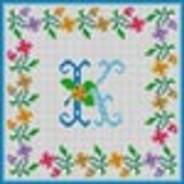X-085 Treglown Designs K Floral Border