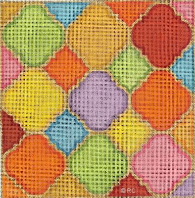 HO1814 ORANGE MOROCCO 8 X 8, 18 Mesh Raymond Crawford Designs