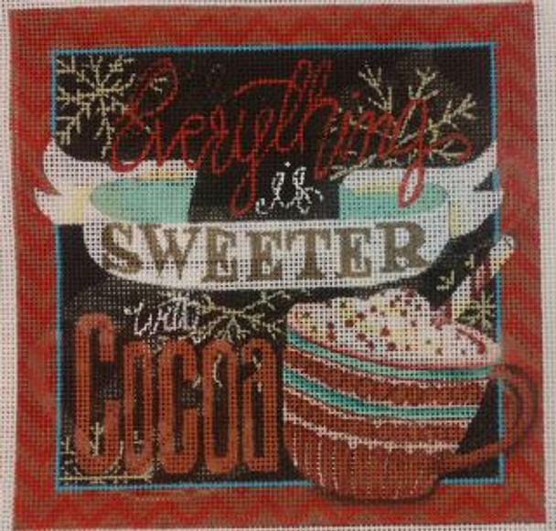 NT-HC03 Hot Chocolate: Sweeter Chocolate  6x6 18 Mesh Nichole Tamarin