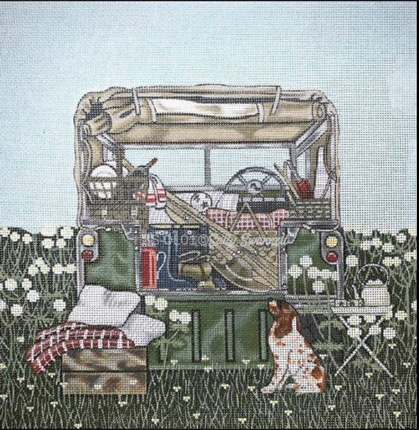 SS-OL01 Jeep Camping 10x10 18 Mesh Sally Swannell