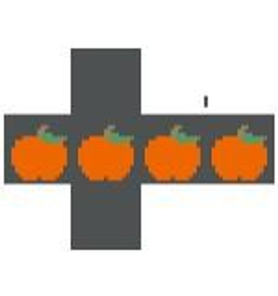 TC106 Tiny Cube/Black/Pumpkins 4 x 3 18 Mesh Kathy Schenkel Designs