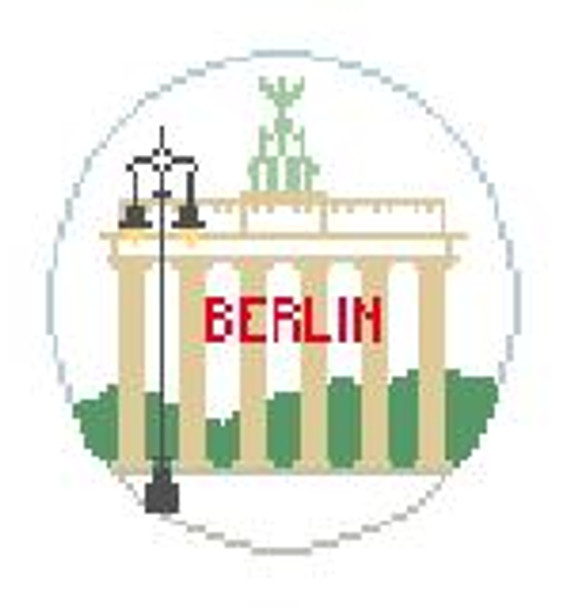 BT802 Berlin, Brandenburg Gates 4" diameter 18 Mesh Kathy Schenkel Designs