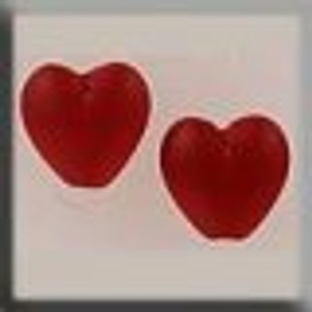 12217 Mill Hill Glass Treasure Large Channeled Hearts Ruby