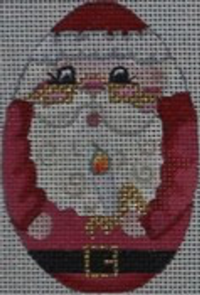 ab463 Santa Oval Ornament	3.5 x 2.25 / 7.5 x 6.25 18  Mesh