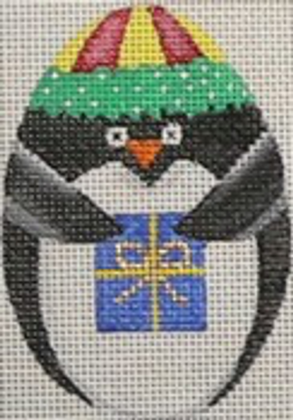 ab465 Penguin Oval Ornament	3.5 x 2.25 / 7.5 x 6.25 18  Mesh  A. Bradley
