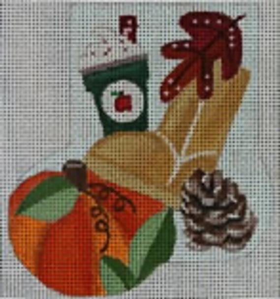 ab472 Cozy Autumn Mini Sock 3 x 4 - 18 mesh  A. Bradley