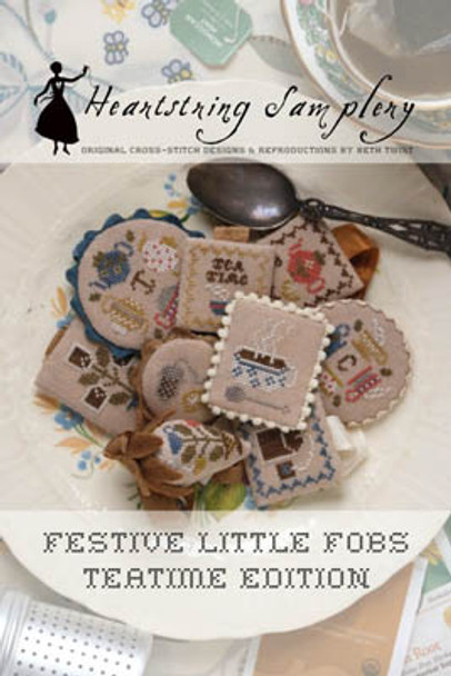 Festive Little Fobs 14 - Teatime by Heartstring Samplery 19-1336