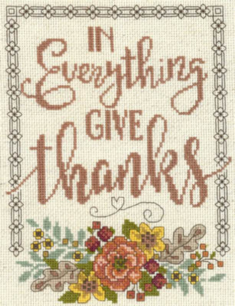 Give Thanks Floral 94w x 122h Imaginating 19-2031  YT