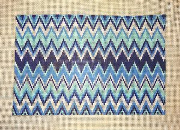 AF29B	Blue ZigZag Clutch	6" H x 9" W	14 Mesh Anne Fisher Needlepoint, llc