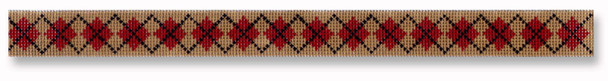 Dog Collar 634 Red Argyle 12 x 3/4"18 Mesh Keep Your Pants On