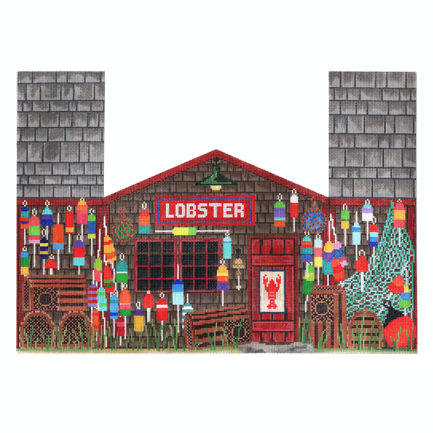 SA-DS 14 Maine Lobster Shanty 18 Mesh 14.25 x 10 Door Stop  Starke Art Designs