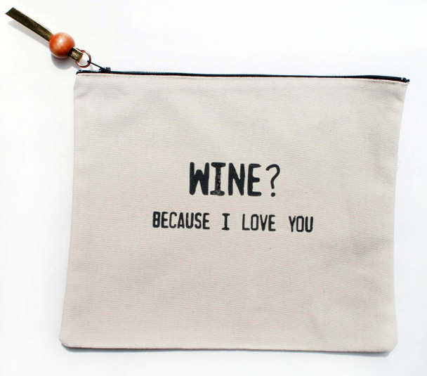 CBK8 Wine? Because I Love You CBK Canvas Tote Bag