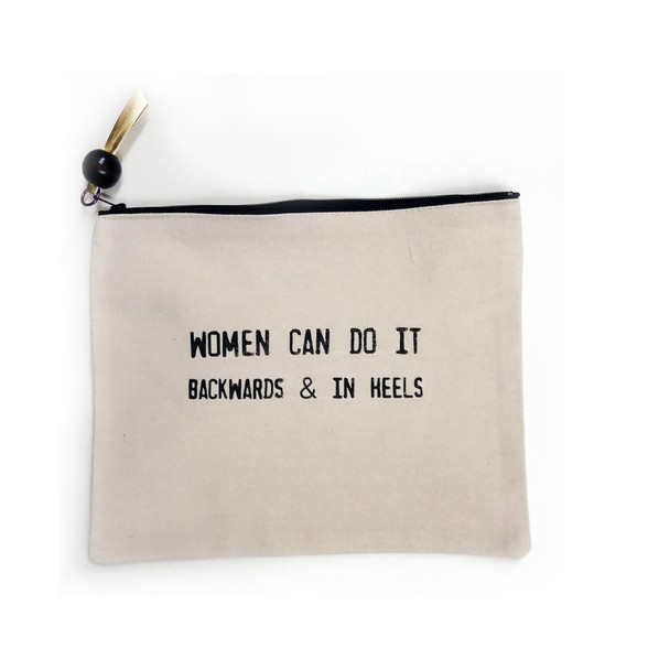 CBK18 Women can do it Backwards and in Heels CBK Canvas Tote Bag