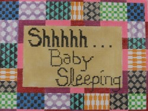 318 Shhhh Baby Sleeping 10x12 18 Mesh Pajamas and Chocolate