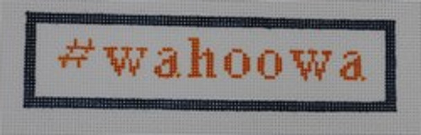 HTC07 #wahoowa University of Virginia 5.75 x 1.5 18 Mesh Kristine Kingston Needlepoint Designs