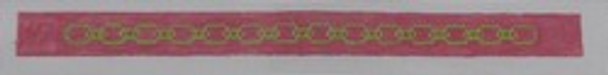 SGS7 green chain on pink 1 x12 18 Mesh Kristine Kingston Needlepoint Designs