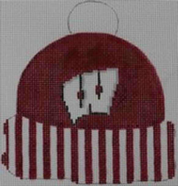 CC118 Wisconsin Cap 4.25 x 4.5 18 Mesh Kristine Kingston Needlepoint Designs