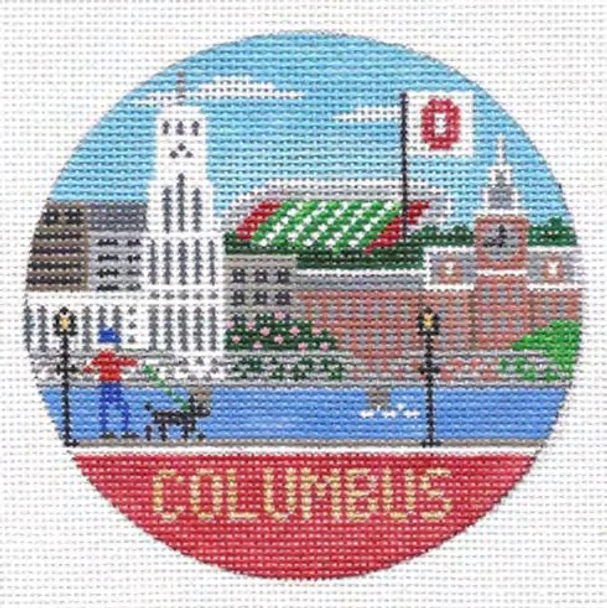 Columbus   Ohio 4.25 x 4.25 18 Mesh Doolittle Stitchery R315
