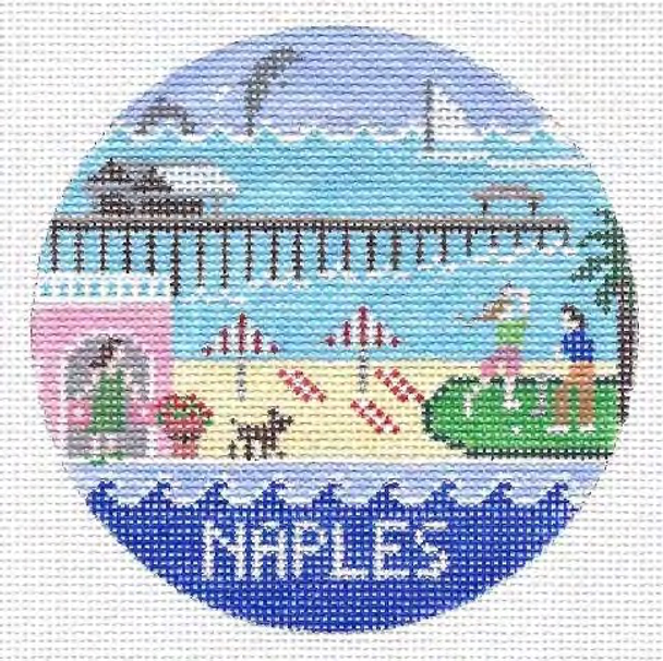 Naples Florida 4.25 x 4.25 18 Mesh Doolittle Stitchery R330