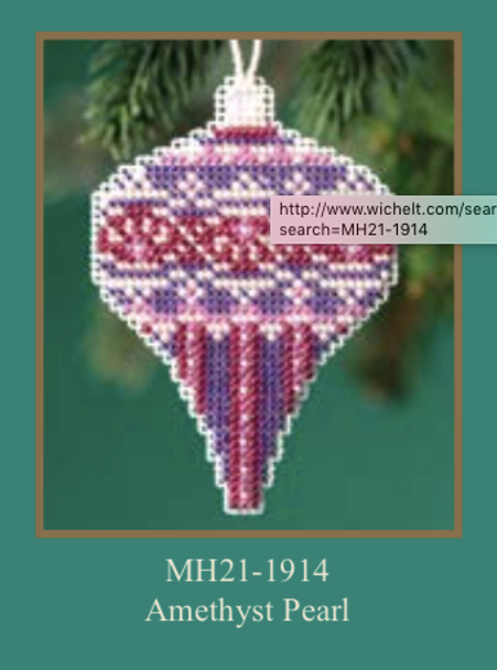 MH211914 Amethyst Pearl Mill Hill BEADED HOLIDAY (2019)