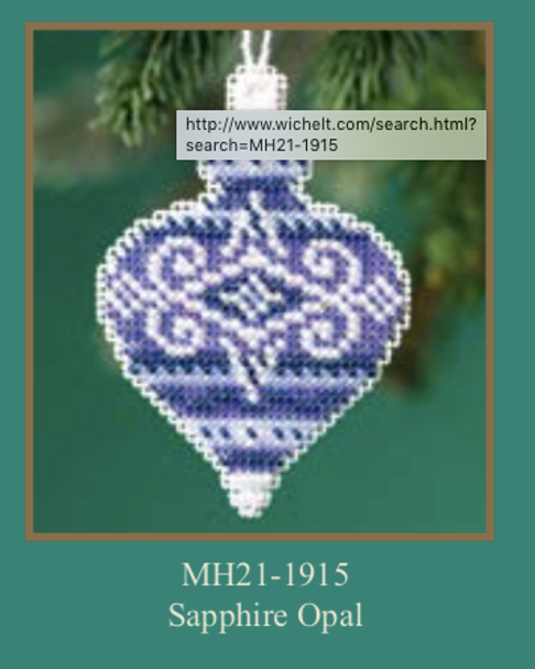 MH211915 Sapphire Opal Mill Hill BEADED HOLIDAY (2019)