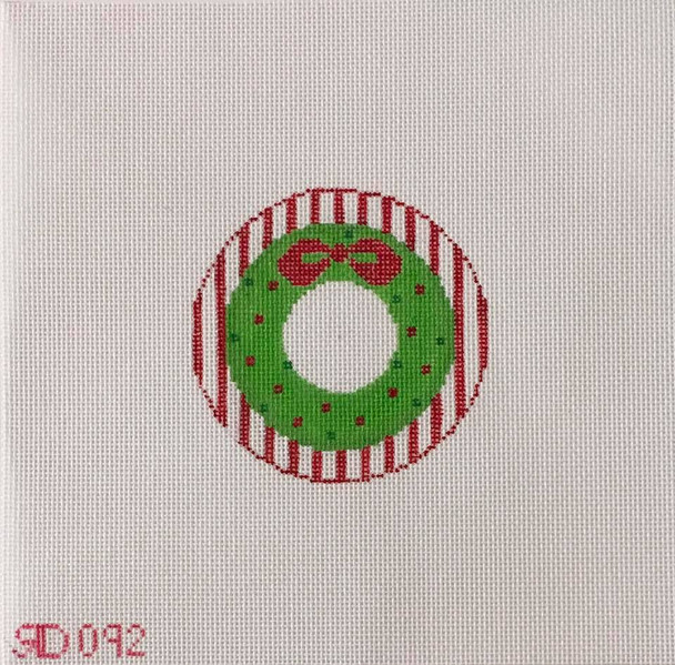 RD 092 Rachel Donley Needlepoint Designs Wreath 18M  3.5" round