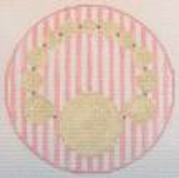 RD 167 Rachel Donley Needlepoint Designs Pearls Monogram Round 18M